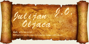 Julijan Oljača vizit kartica